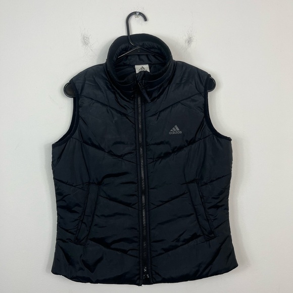 Adidas Black Puffer Vest Sz S - Picture 1 of 8